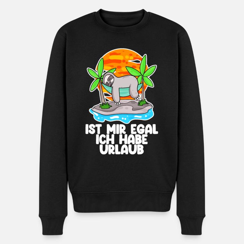 Urlaub Spruch - Ich habe Urlaub lustig - Männer Premium Bio Pullover - Schwarz