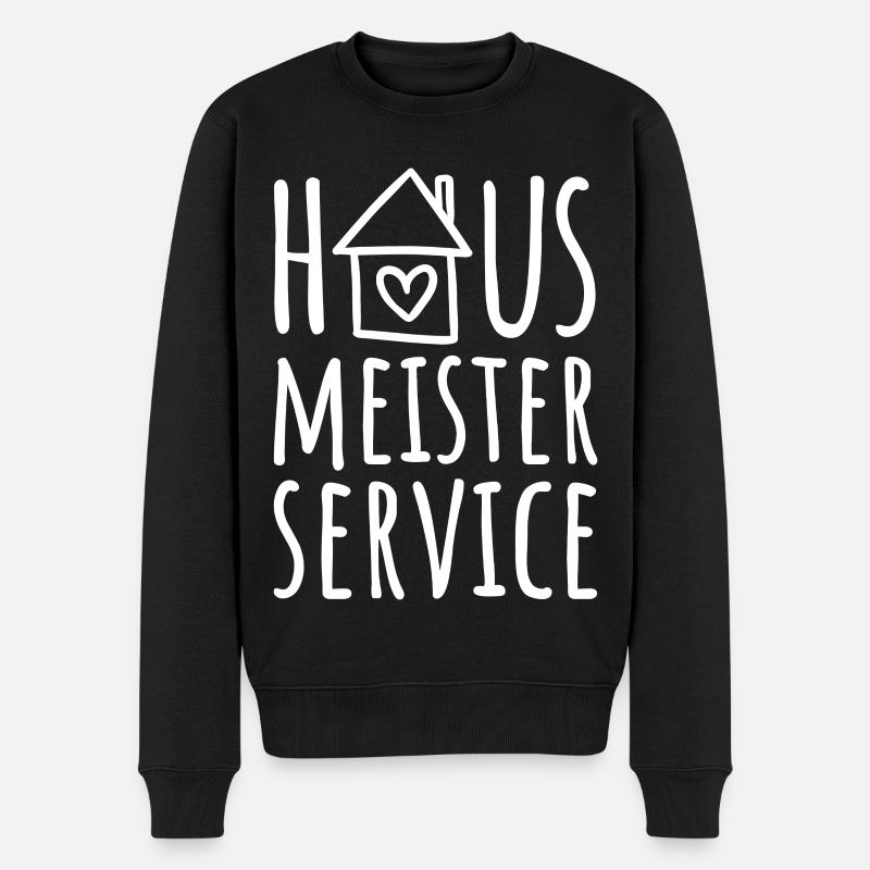 Hausmeisterservice - Haus - Hausmeister Service - Männer Premium Bio Pullover - Schwarz
