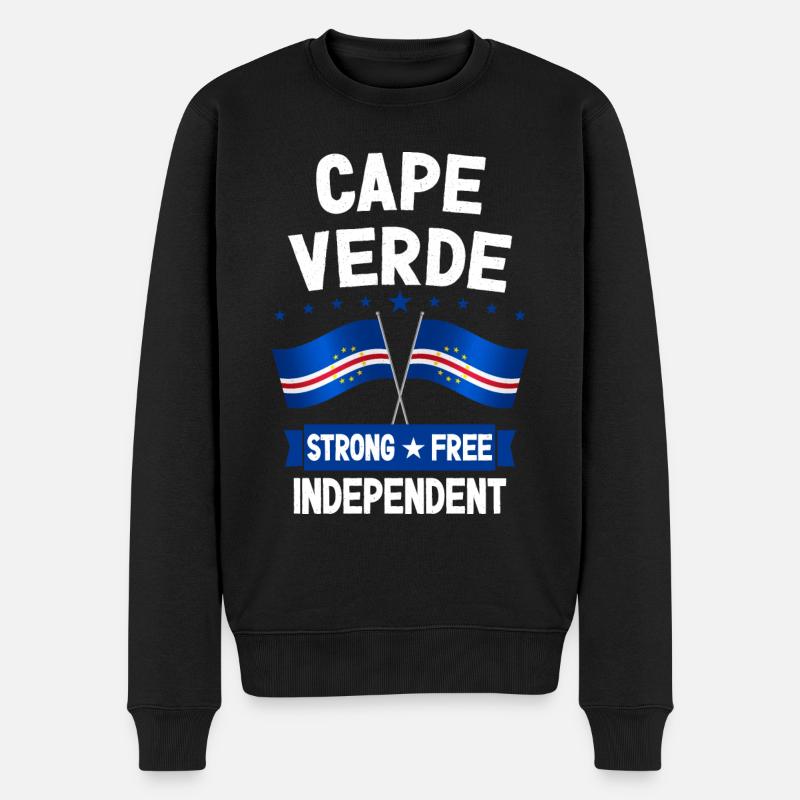 Kap Verde - Männer Premium Bio Pullover - Schwarz