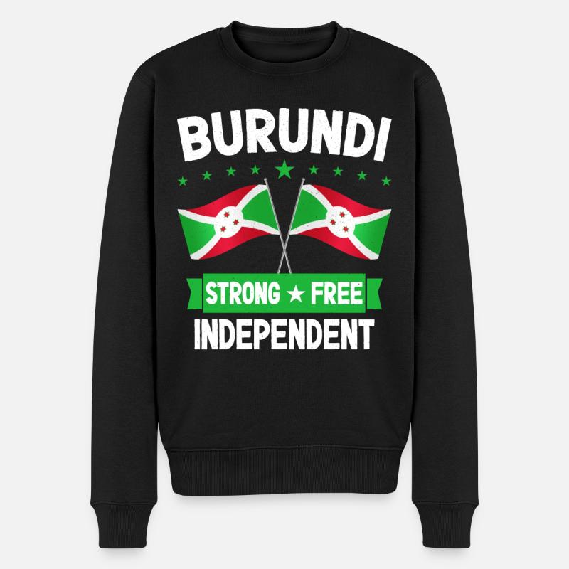 Burundi - Pull Premium bio Homme - noir
