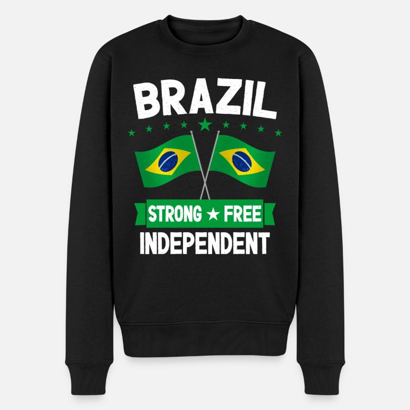 Brasilien - Männer Premium Bio Pullover - Schwarz