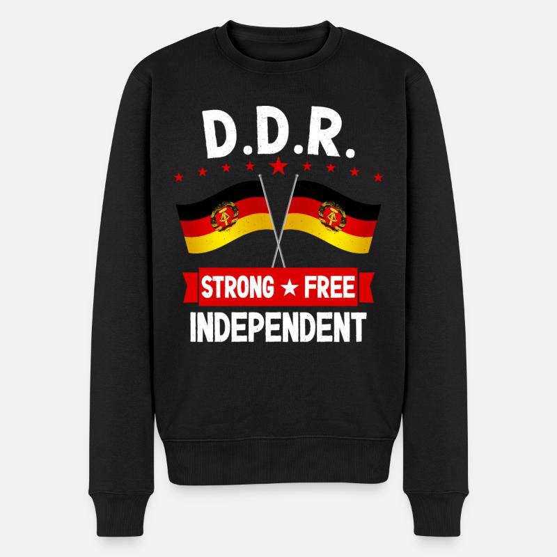 DDR - Männer Premium Bio Pullover - Schwarz