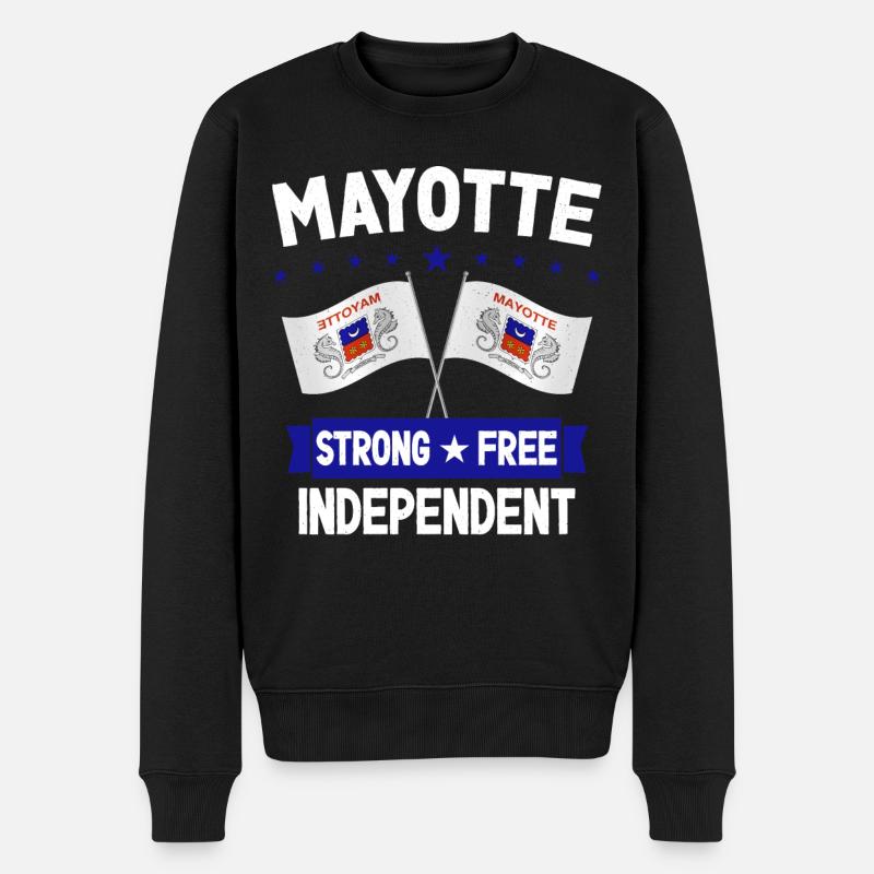 Mayotte - Männer Premium Bio Pullover - Schwarz