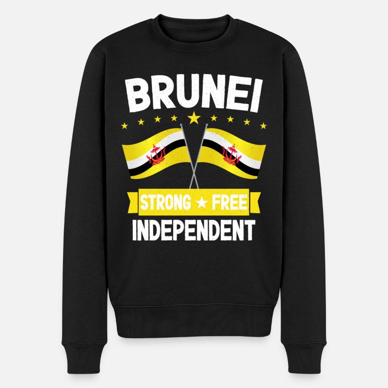 Brunei - Männer Premium Bio Pullover - Schwarz
