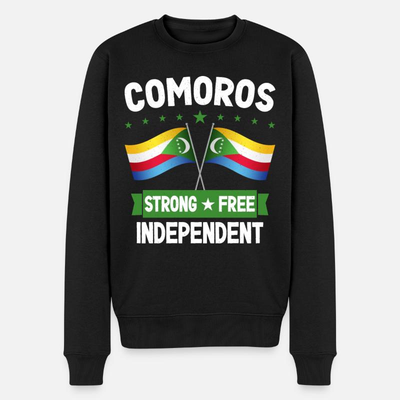 Komoren - Männer Premium Bio Pullover - Schwarz