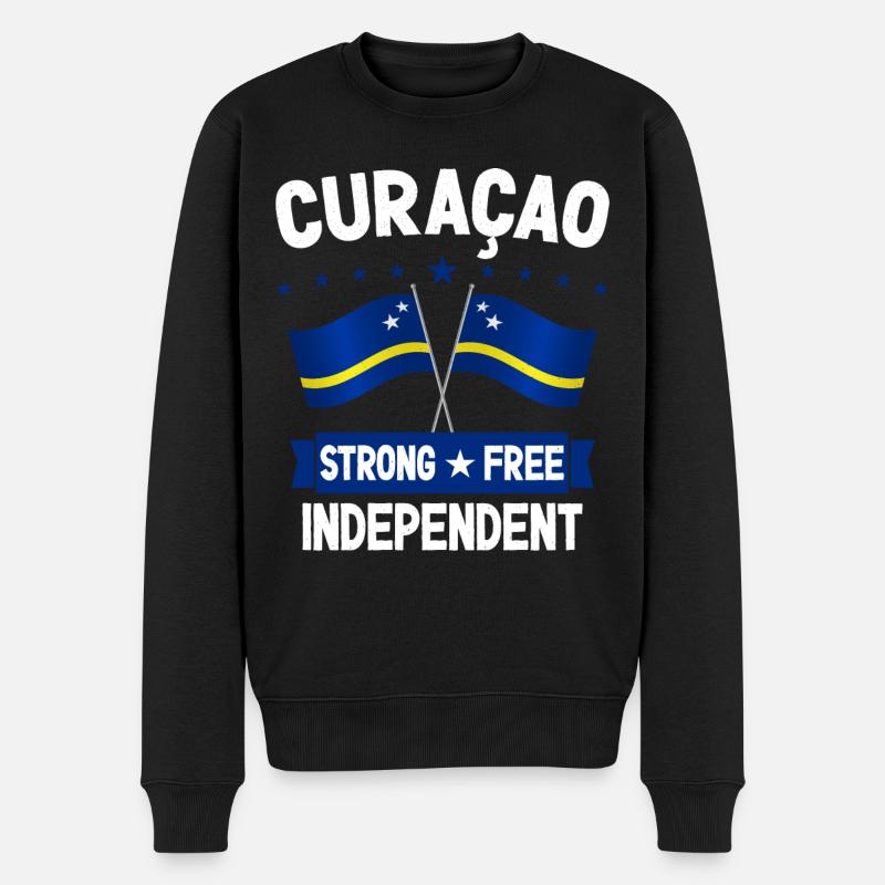 Curaçao - Männer Premium Bio Pullover - Schwarz