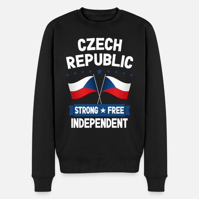 Tschechische Republik - Männer Premium Bio Pullover - Schwarz