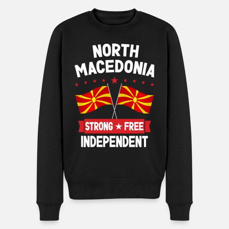 Macédoine du Nord - Pull Premium bio Homme - noir