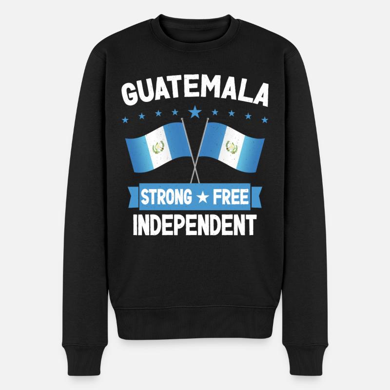 Guatemala - Männer Premium Bio Pullover - Schwarz