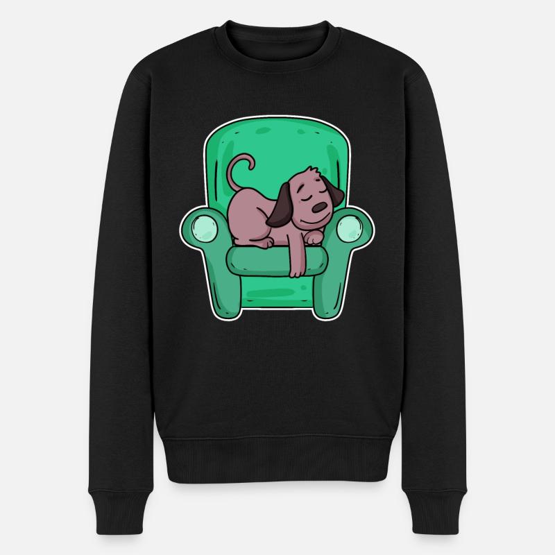 Chien endormi - Pull Premium bio Homme - noir