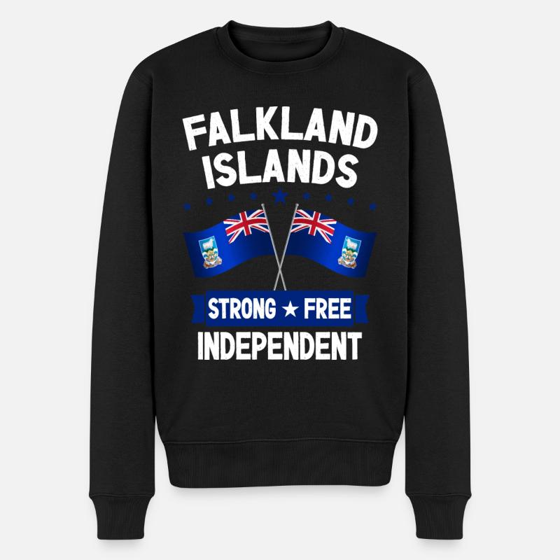 Falklandinseln - Männer Premium Bio Pullover - Schwarz