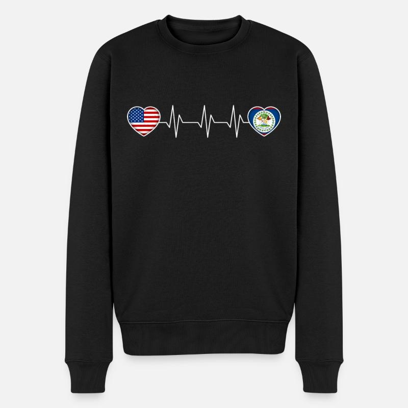 Belize - Männer Premium Bio Pullover - Schwarz