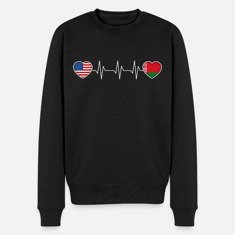 Weißrussland - Männer Premium Bio Pullover - Schwarz