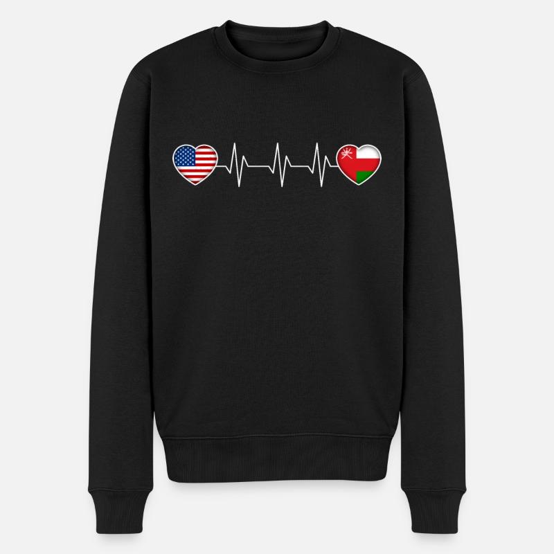 Oman - Männer Premium Bio Pullover - Schwarz