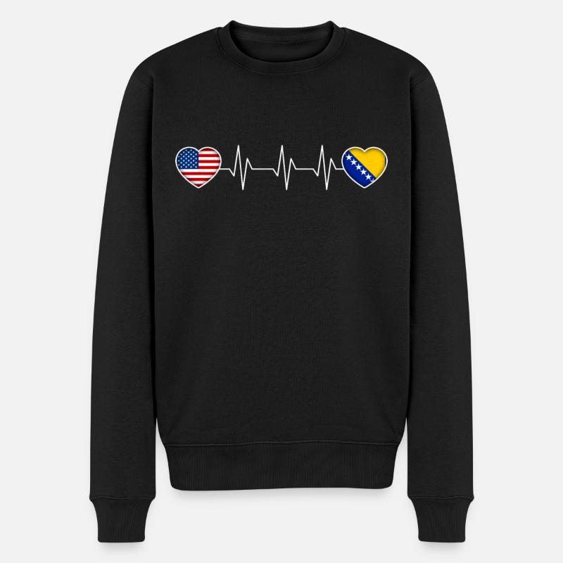 Bosnie et Herzégovine - Pull Premium bio Homme - noir