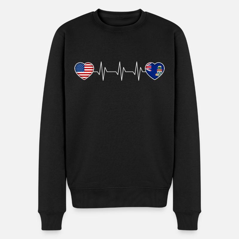 Kaimaninseln - Männer Premium Bio Pullover - Schwarz