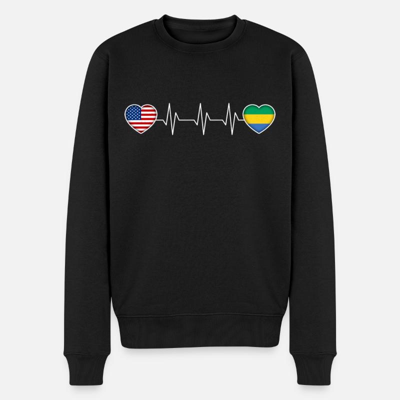 Gabun - Männer Premium Bio Pullover - Schwarz