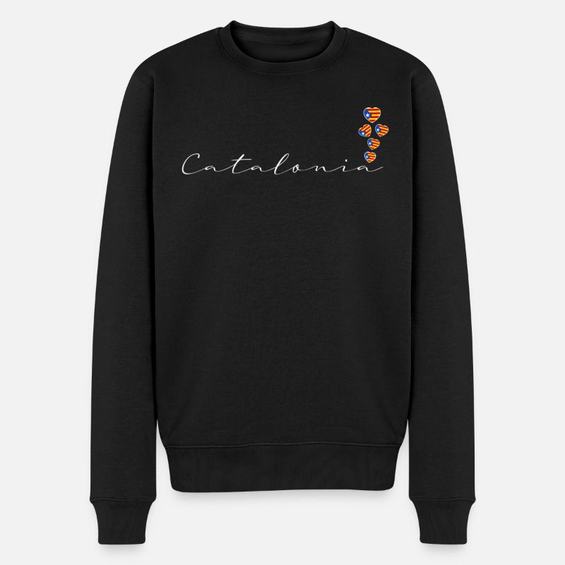 Katalonien - Männer Premium Bio Pullover - Schwarz