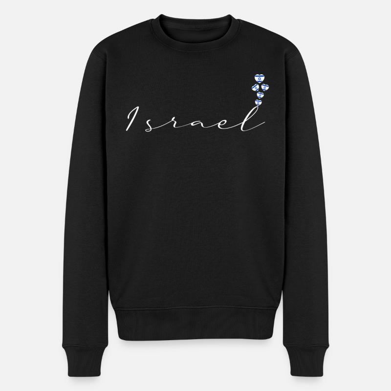 Israel - Männer Premium Bio Pullover - Schwarz