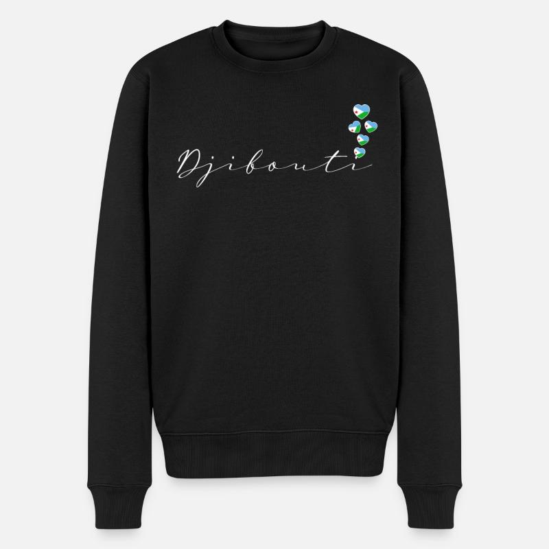 Dschibuti - Männer Premium Bio Pullover - Schwarz
