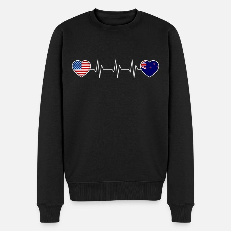 Nouvelle Zélande - Pull Premium bio Homme - noir