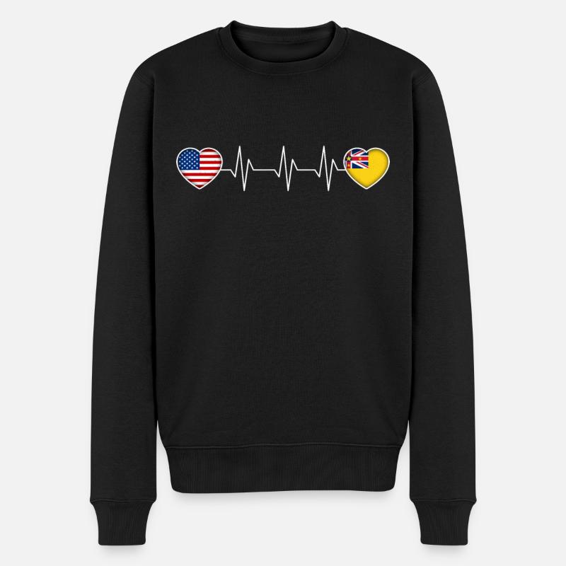 Niue - Männer Premium Bio Pullover - Schwarz