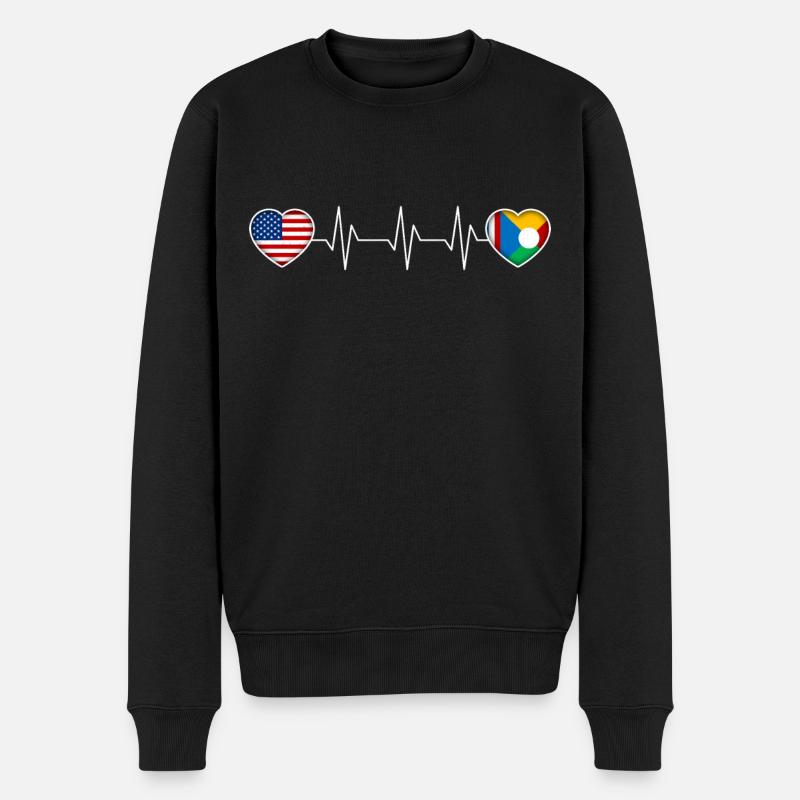 Réunion - Pull Premium bio Homme - noir