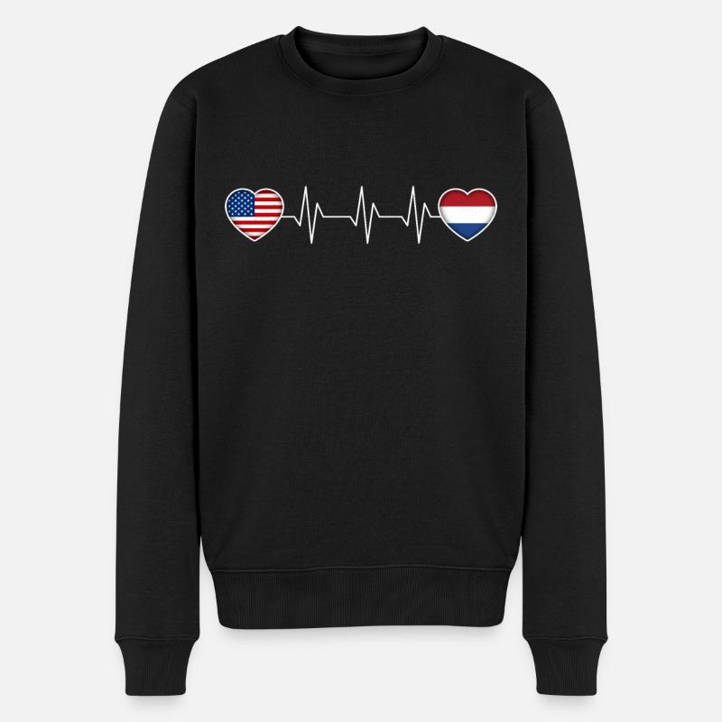 Antilles néerlandaises - Pull Premium bio Homme - noir