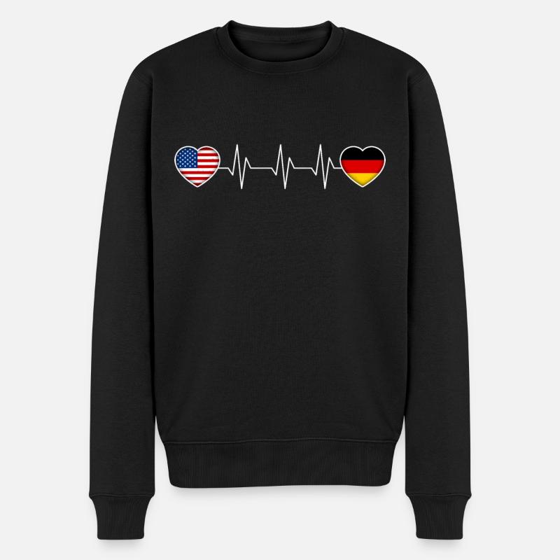 Deutschland - Männer Premium Bio Pullover - Schwarz