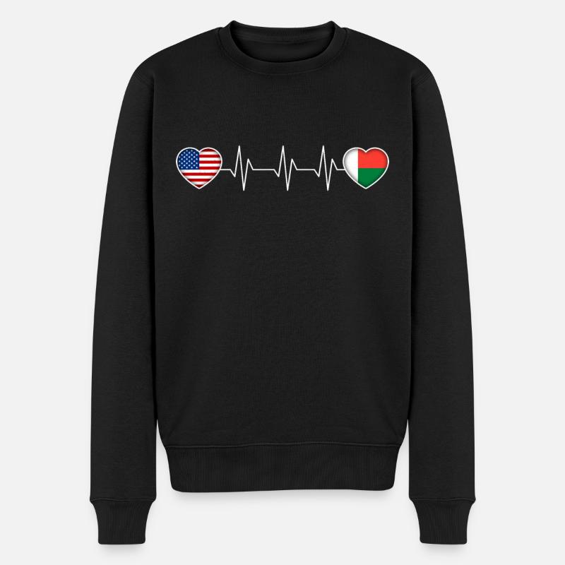 Madagaskar - Männer Premium Bio Pullover - Schwarz