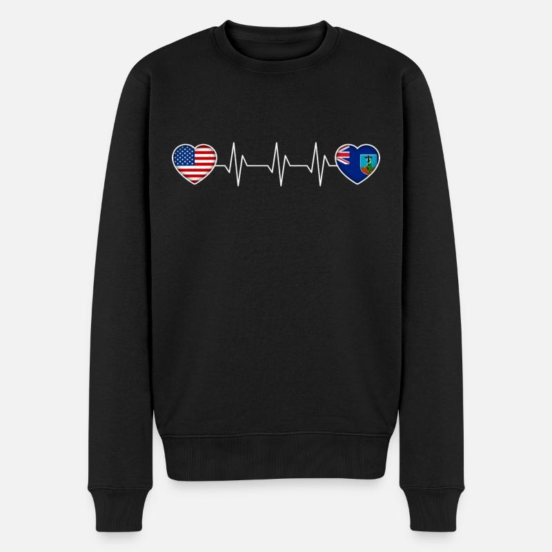 Montserrat - Männer Premium Bio Pullover - Schwarz