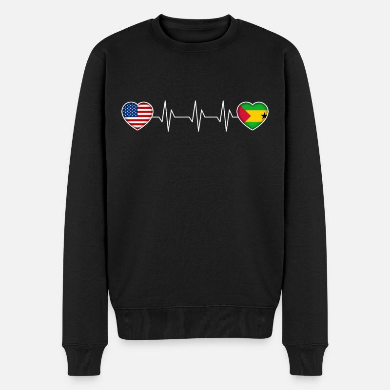 Sao Tomé et Principe - Pull Premium bio Homme - noir