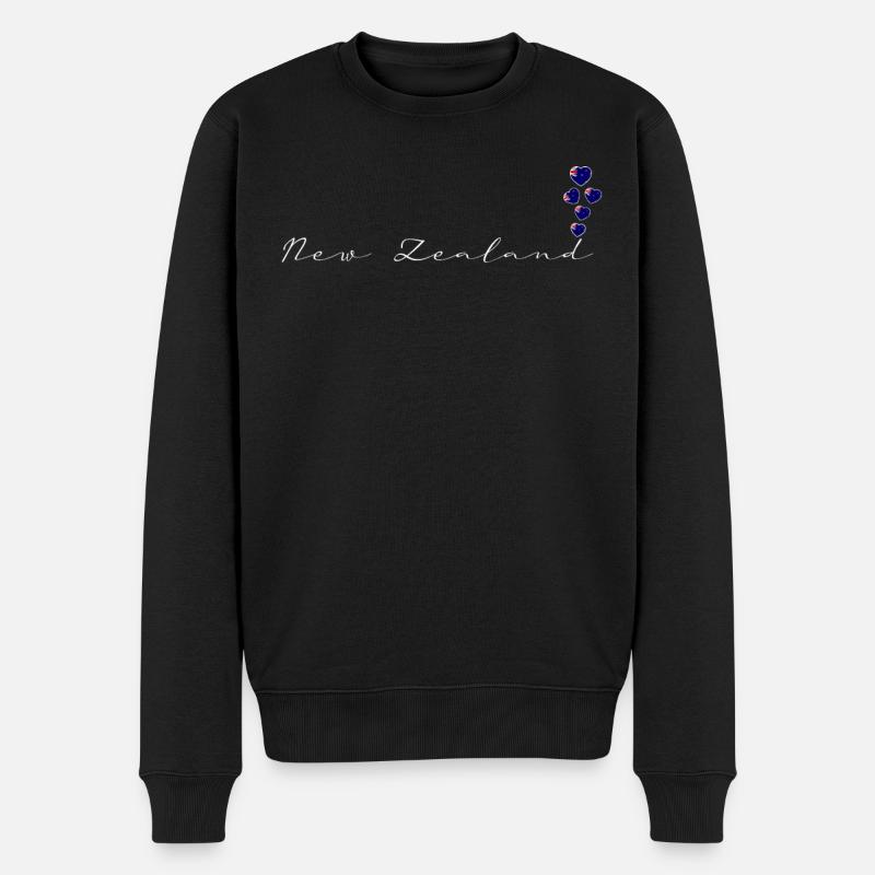 Neuseeland - Männer Premium Bio Pullover - Schwarz