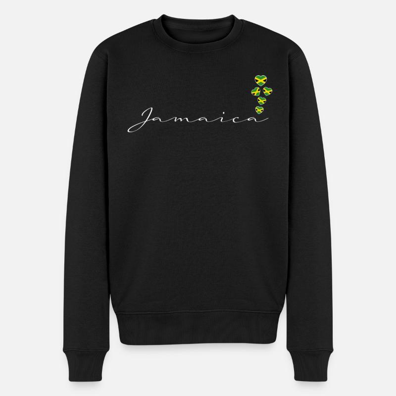 Jamaika - Männer Premium Bio Pullover - Schwarz