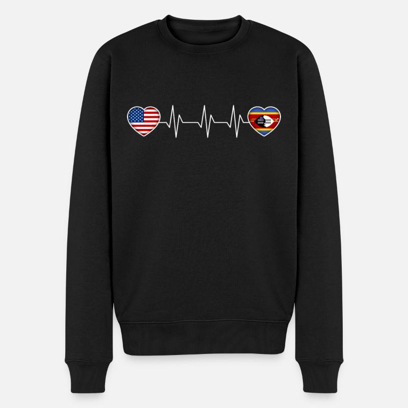 Swaziland - Pull Premium bio Homme - noir