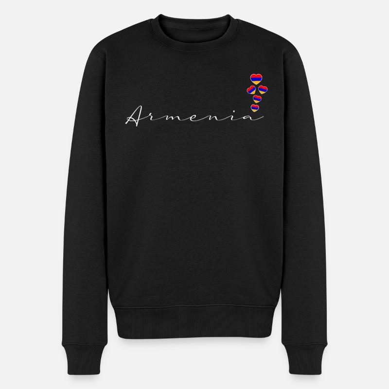 Armenien - Männer Premium Bio Pullover - Schwarz