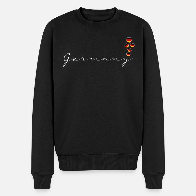 Deutschland - Männer Premium Bio Pullover - Schwarz