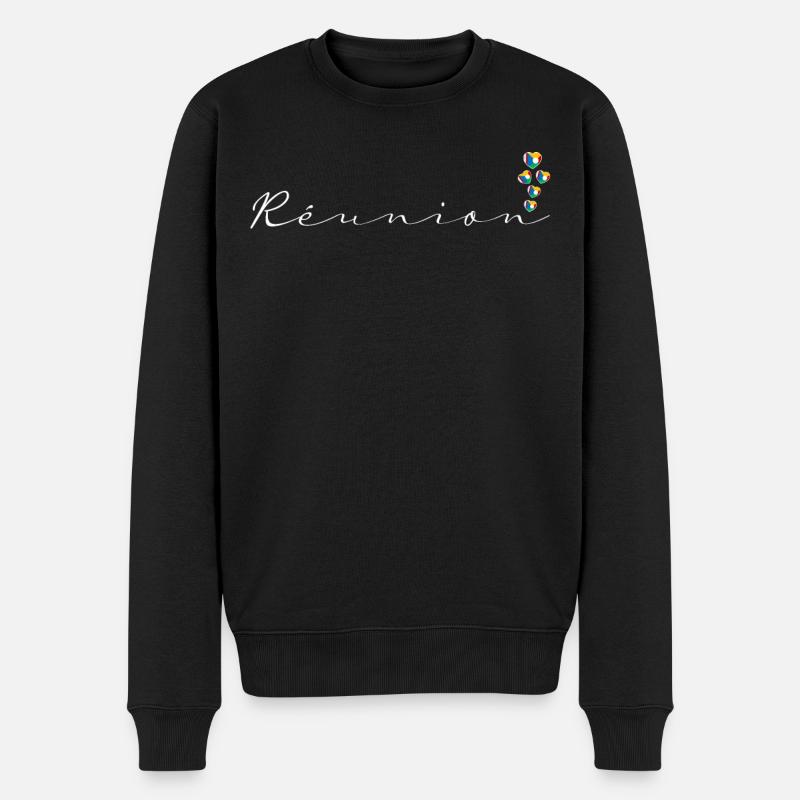 Réunion - Pull Premium bio Homme - noir