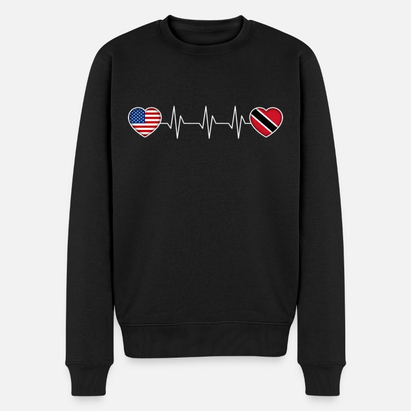 Trinité et Tobago - Pull Premium bio Homme - noir