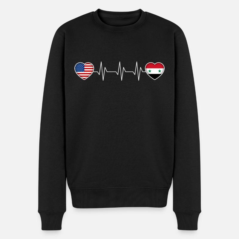 Syrien - Männer Premium Bio Pullover - Schwarz