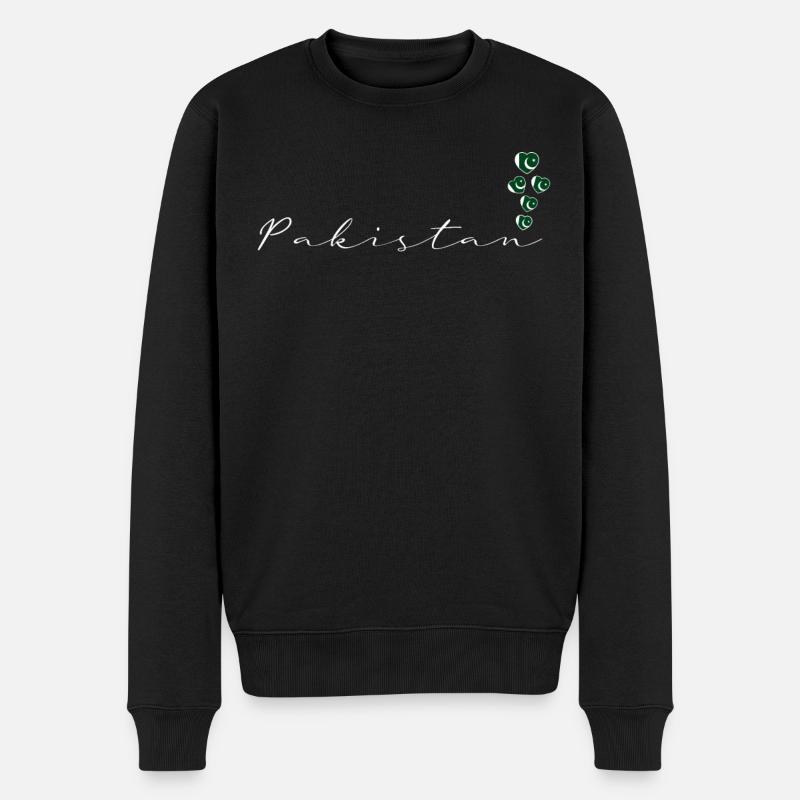Pakistan - Männer Premium Bio Pullover - Schwarz