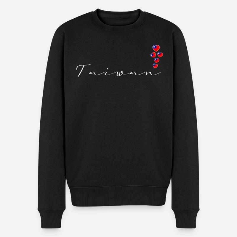 Taiwan - Männer Premium Bio Pullover - Schwarz
