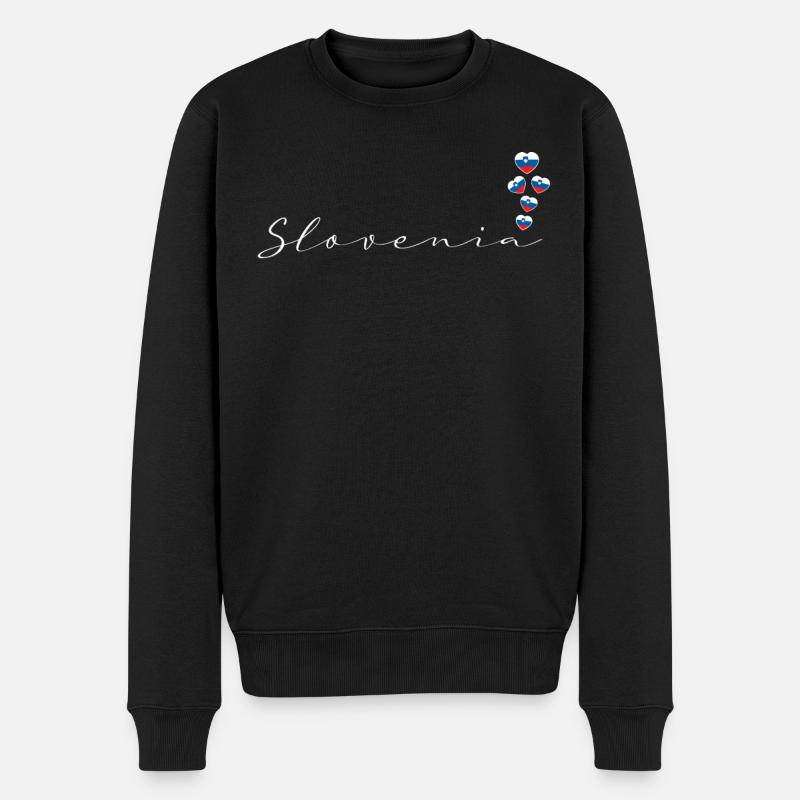 Slowenien - Männer Premium Bio Pullover - Schwarz
