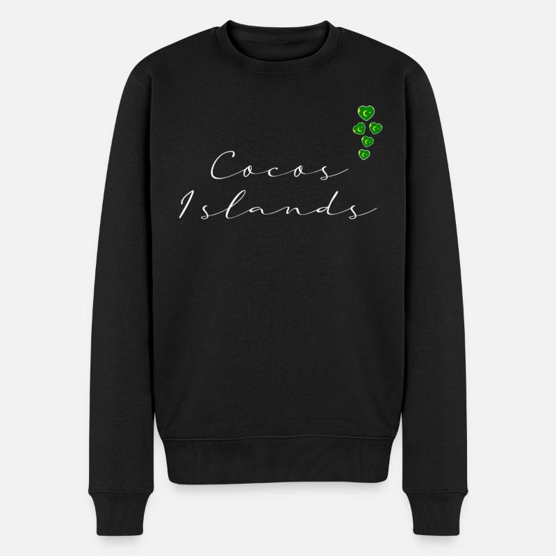 Îles Cocos - Pull Premium bio Homme - noir