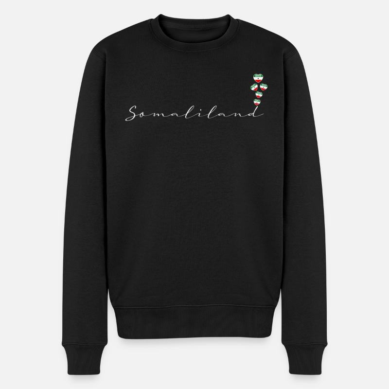 Somaliland - Männer Premium Bio Pullover - Schwarz