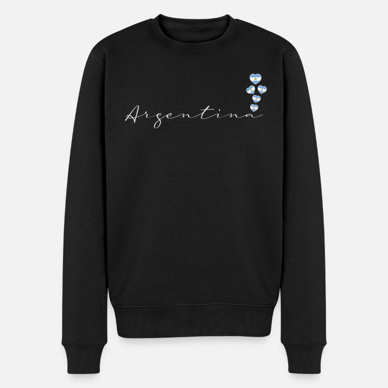 Argentinien - Männer Premium Bio Pullover - Schwarz