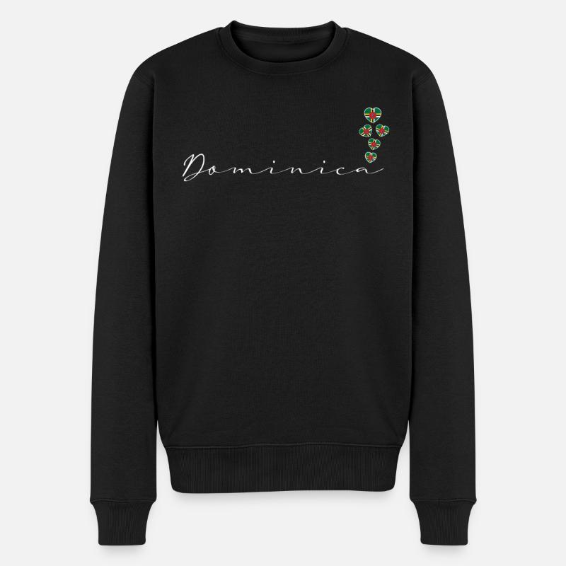 Dominica - Männer Premium Bio Pullover - Schwarz
