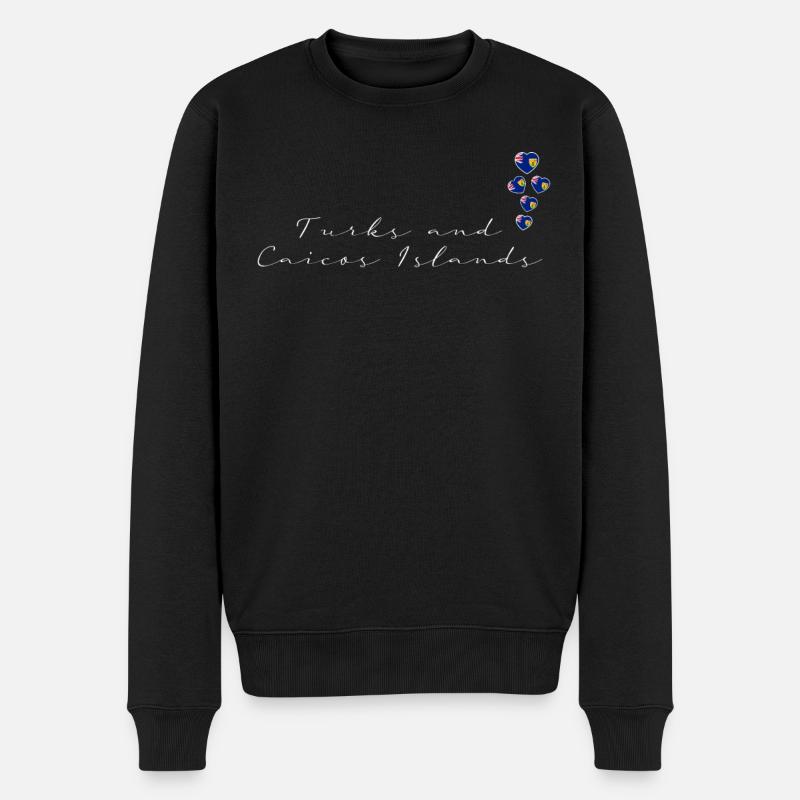 Turks und Caicosinseln - Männer Premium Bio Pullover - Schwarz