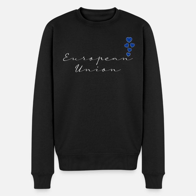 Union européenne - Pull Premium bio Homme - noir