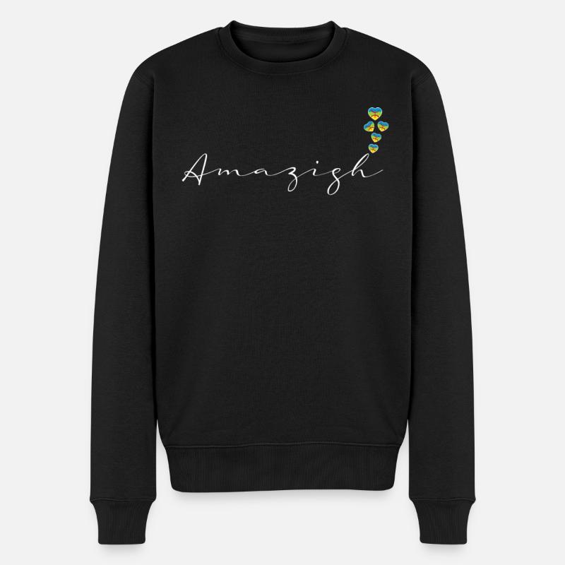 Amazigh - Pull Premium bio Homme - noir